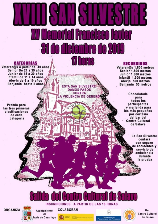XVIII San Silvestre y XV Memorial Francisco Javier 2019 en Salave