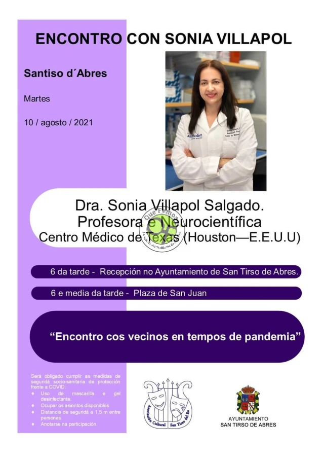 San Tirso d´Abres recibe a neurocientífica Sonia Villapol