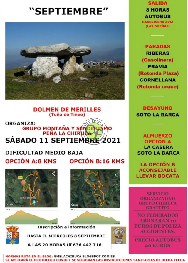 Grupo de Montaña La Chiruca: salida al dolmen de Merillés