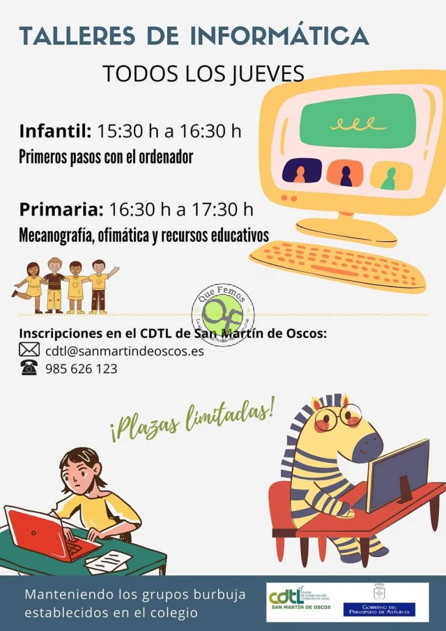 Cursos de informática en el CDTL de San Martín de Oscos