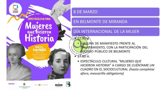 Mujeres que hicieron Historia: espectáculo en Belmonte de Miranda