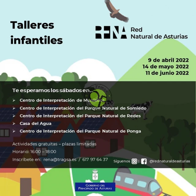 Sábados de talleres infantiles en la Red Natural de Asturias