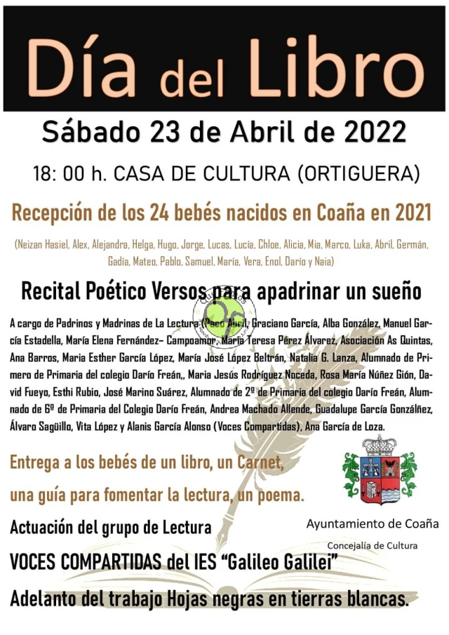 Coaña celebra el Día del Libro 2022