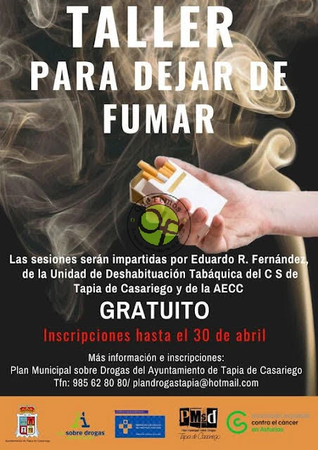 Taller gratuito para dejar de fumar en Tapia de Casariego