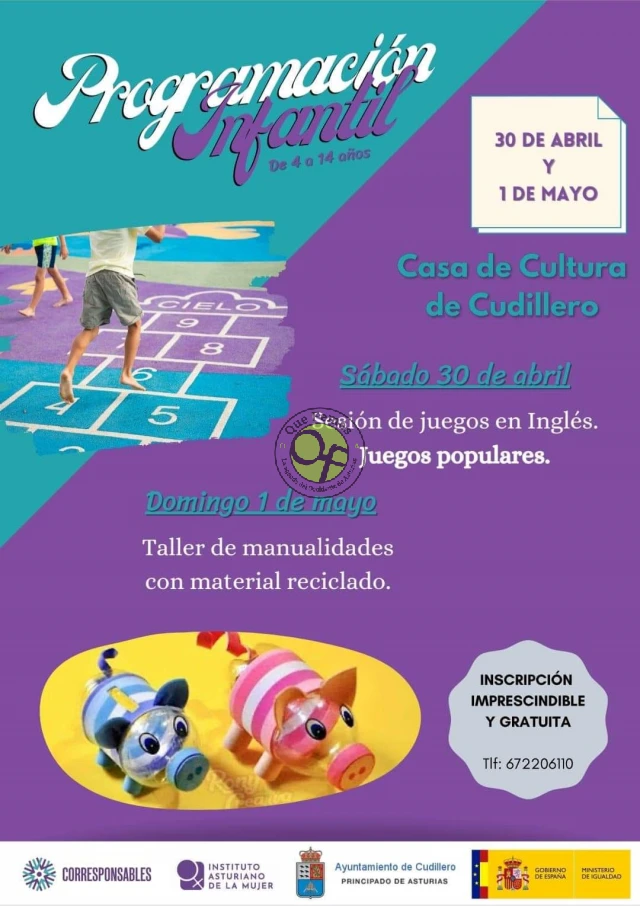 Actividades infantiles en la Casa de Cultura de Cudillero: Puente de Mayo