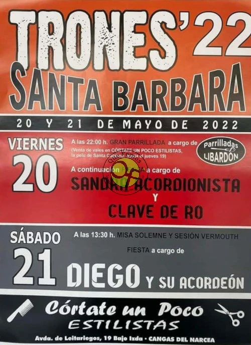 Fiestas de Santa Bárbara 2022 en Trones