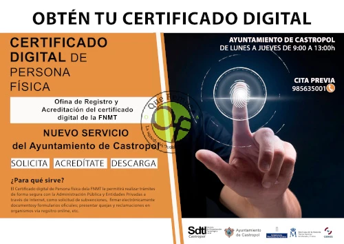 Castropol facilita obtener el Certificado Digital