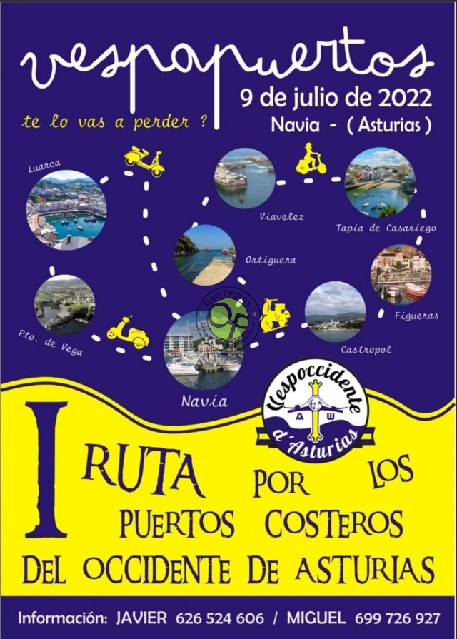 I Ruta Vespapuertos por los puertos costeros del Occidente de Asturias