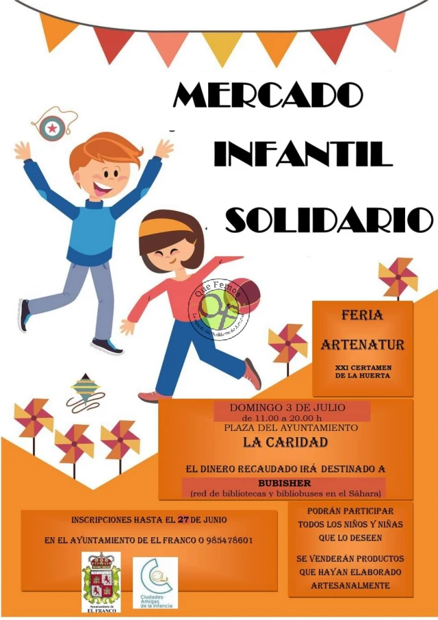 Mercado Infantil Solidario por el Sáhara en El Franco