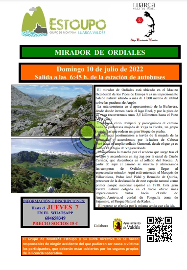 Grupo de Montaña Estoupo de Luarca: Mirador de Ordiales