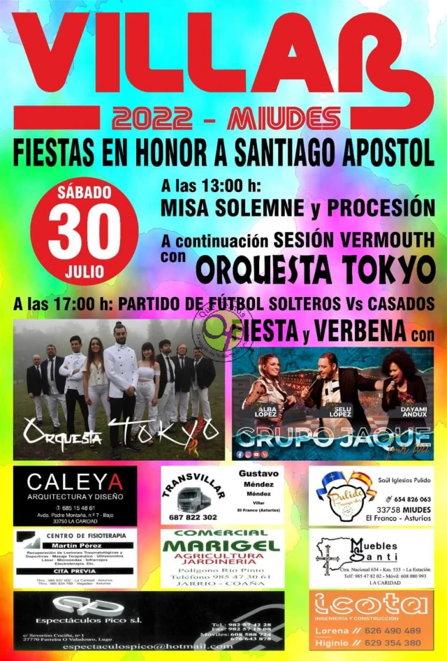 Fiestas de Santiago Apóstol 2022 en Villar de Miudes