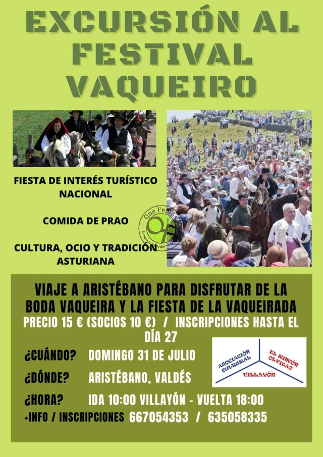 El Rincón Olvidao organiza una excursión al Festival Vaqueiro