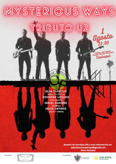 Mysterious Ways Tributo U2 en concierto en Castropol
