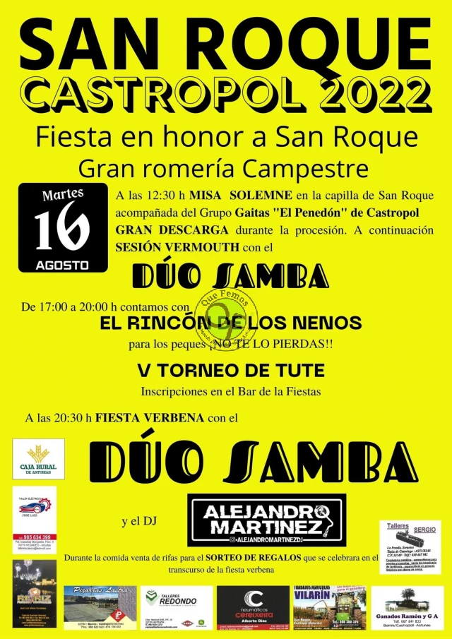 Fiesta de San Roque 2022 en Castropol