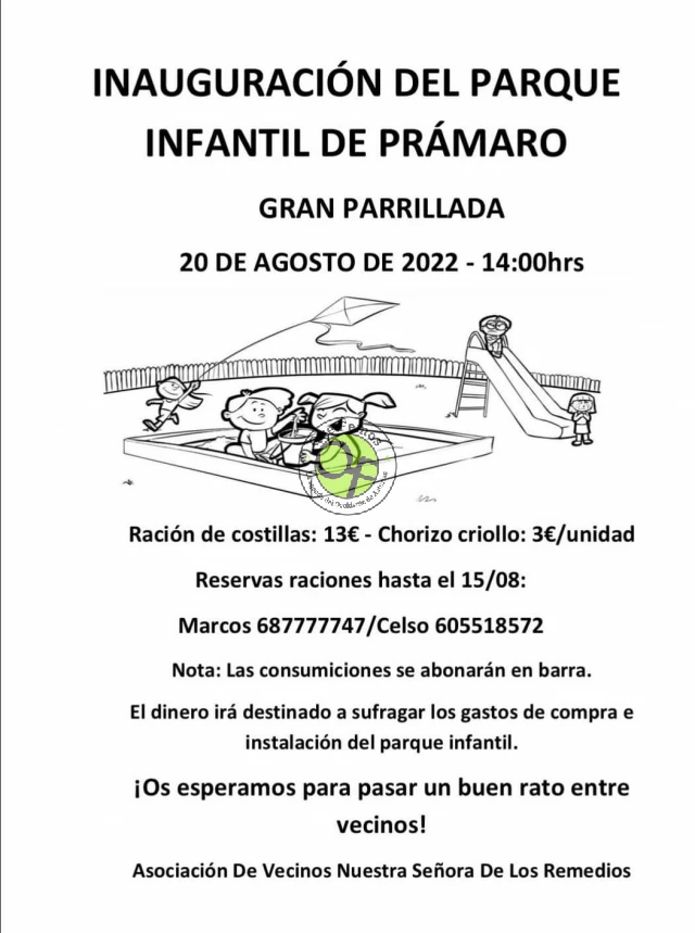 Inauguración del parque infantil de Prámaro
