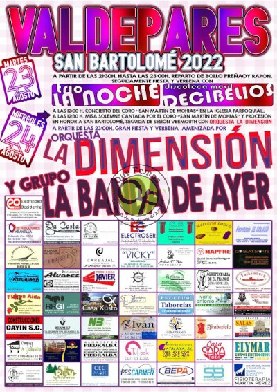 Fiestas de San Bartolomé 2022 en Valdepares