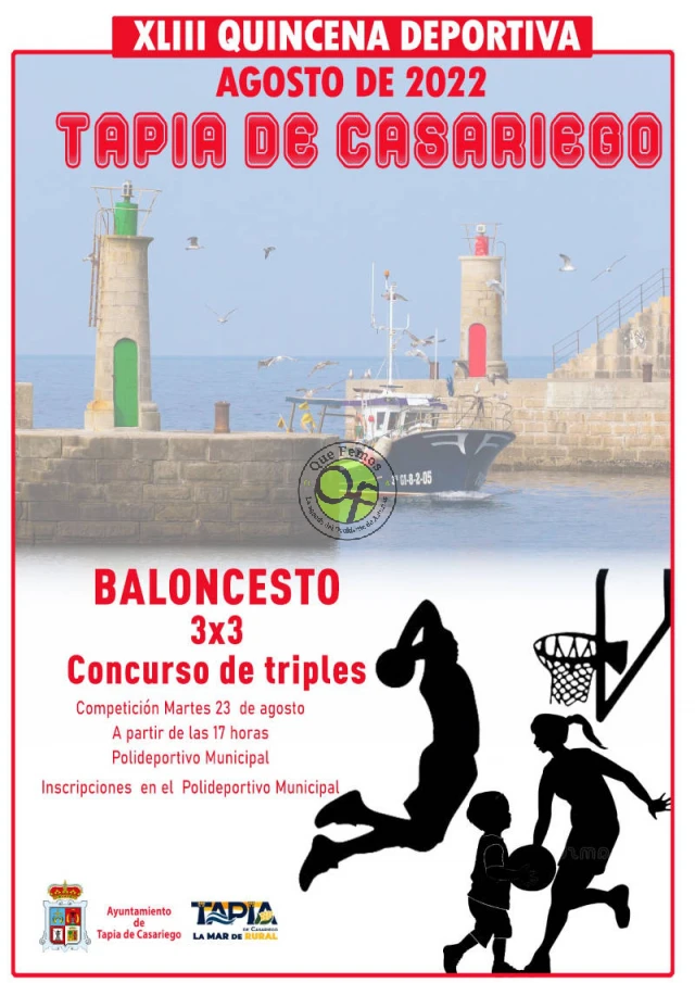 Concurso de triples en Tapia de Casariego: XLIII Quincena Deportiva