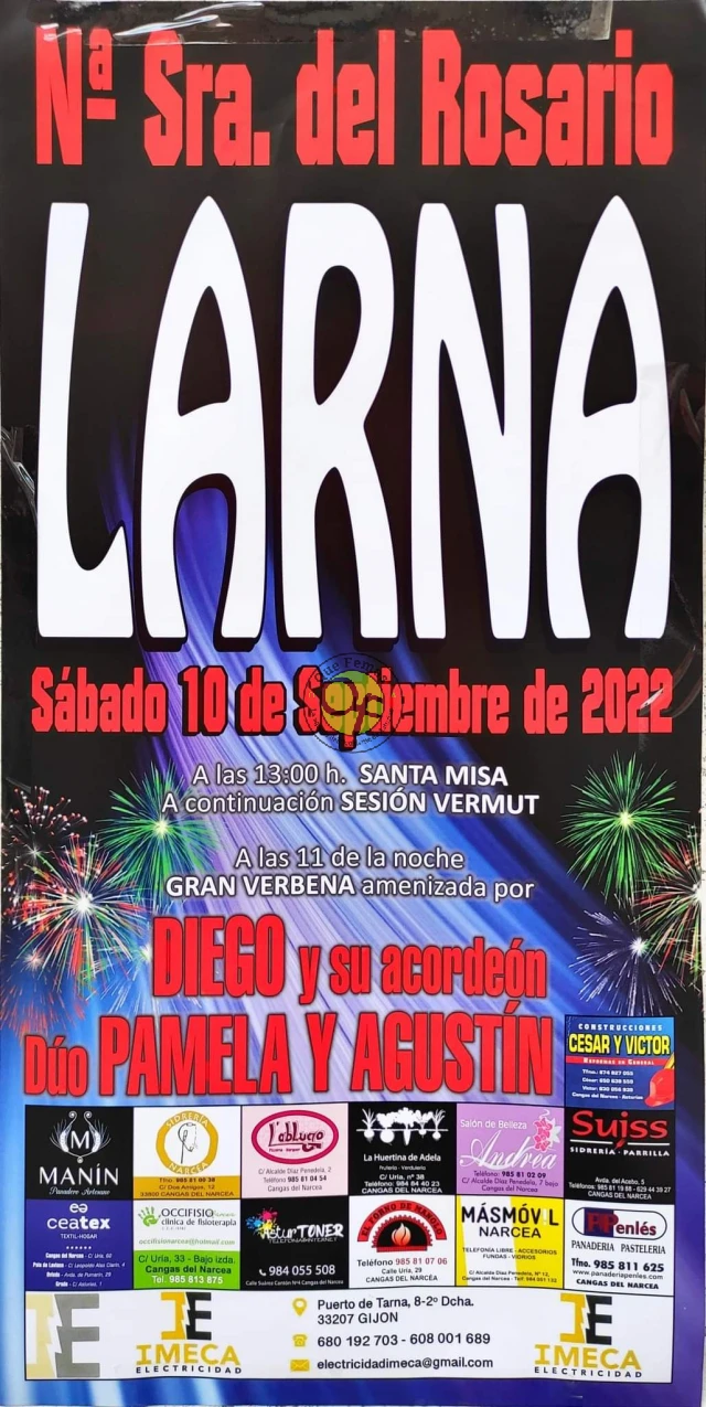 Fiesta de Nuestra Señora del Rosario 2022 en Larna