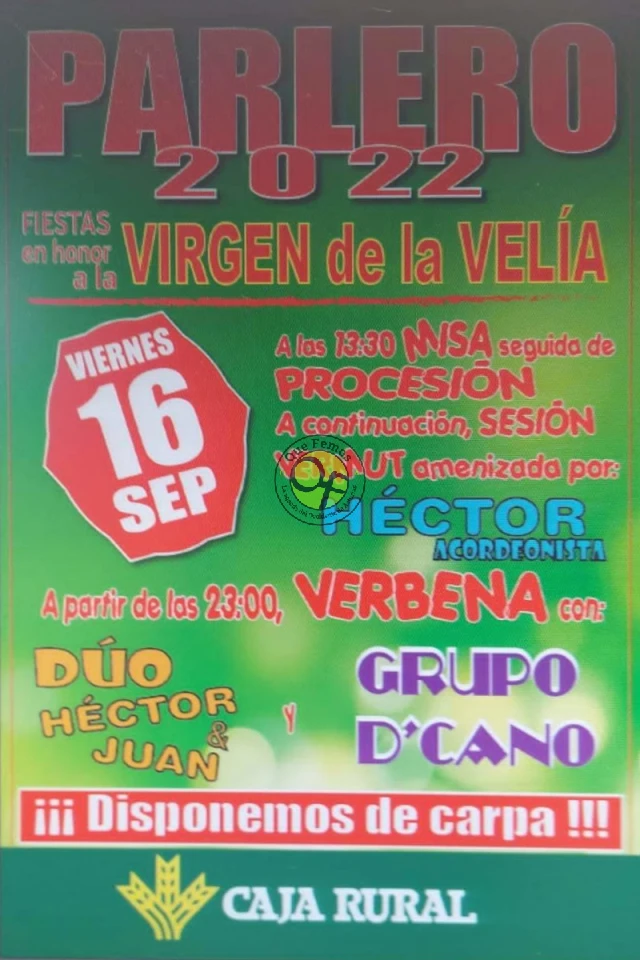 Fiestas de la Virgen de La Velía 2022 en Parlero