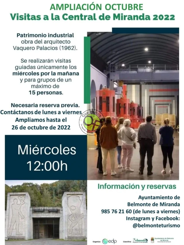 Visitas guiadas a la Central Hidroeléctrica de Miranda: octubre 2022