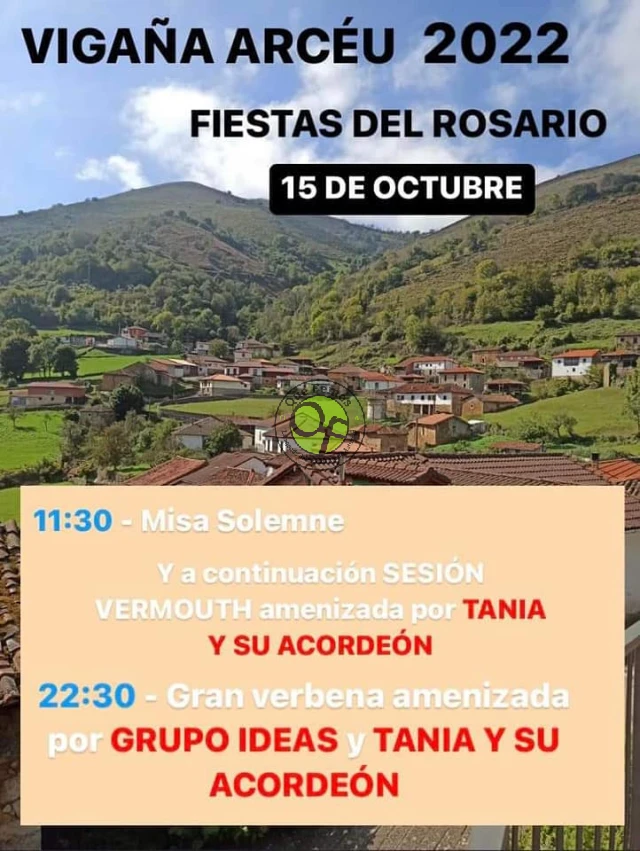 Fiestas del Rosario 2022 en Vigaña d'Arcéu