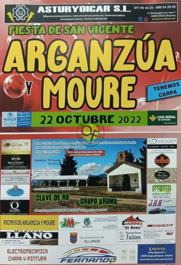 Fiesta de San Vicente 2022 en Arganzúa y Moure