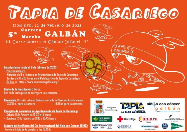 En Tapia de Casariego se suman a la V Carrera Galbán contra el cáncer infantil