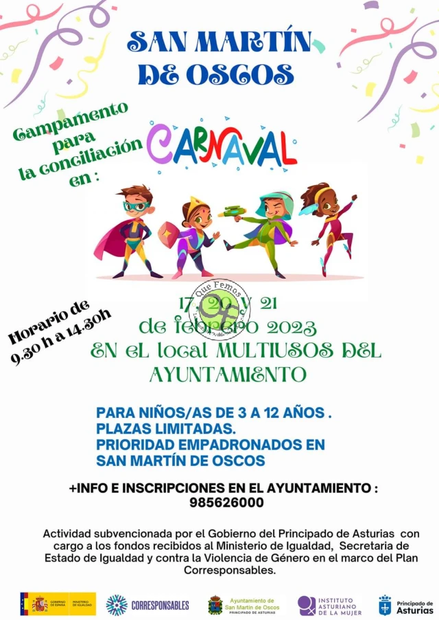 Los más pequeños disfrutarán del Carnaval 2023 en San Martín de Oscos