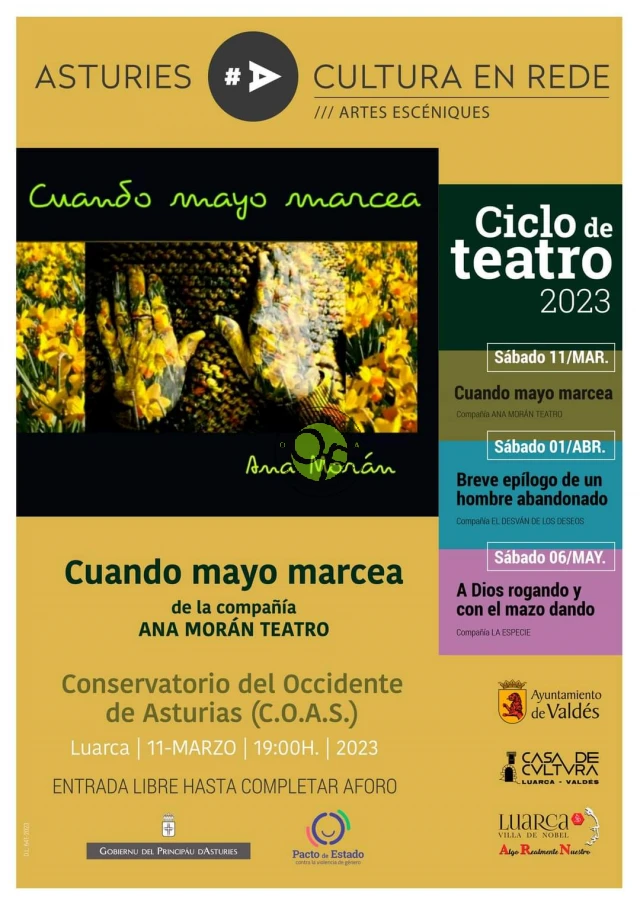 Ciclo de Teatro 2023 en el Conservatorio del Occidente de Asturias de Luarca