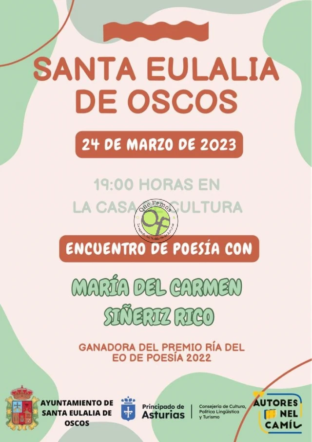 Santalla de Oscos celebra un encuentro de poesía con María del Carmen Siñeriz Rico