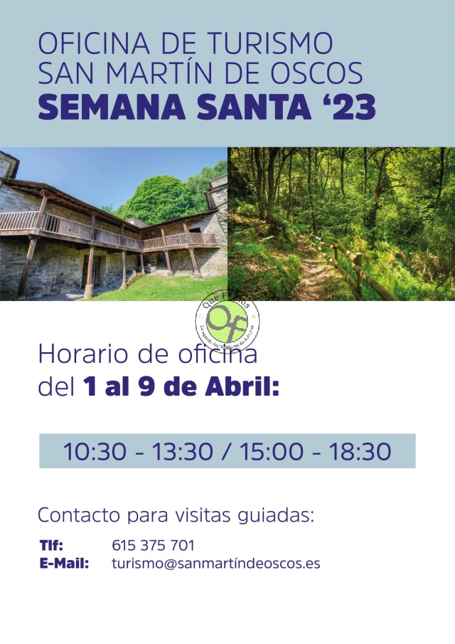 Oficina de Turismo de Samartín d'Oscos: horario Semana Santa 2023