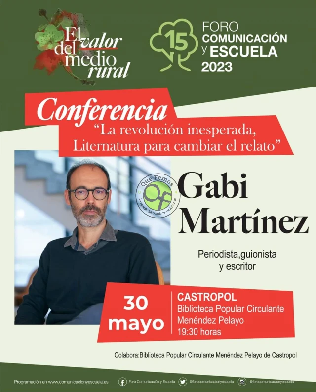 Conferencia del escritor Gabi Martínez en Castropol