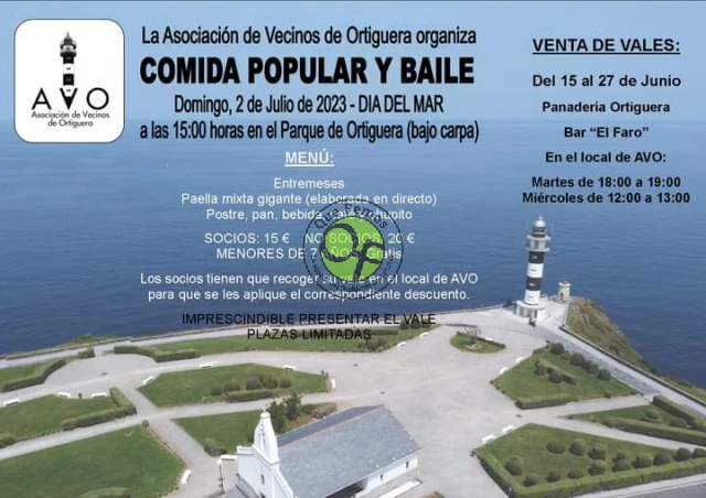 Comida Popular y Baile en Ortiguera: Día del Mar 2023