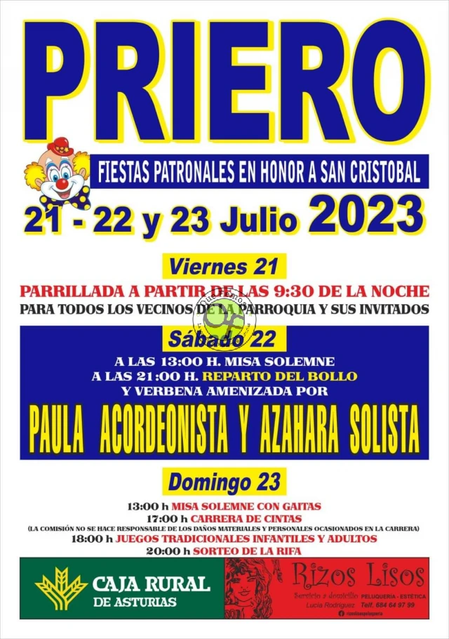 Fiestas de San Cristóbal 2023 en Priero