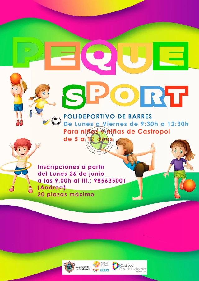 Peque Sport: actividad infantil en Castropol durante el mes de julio 