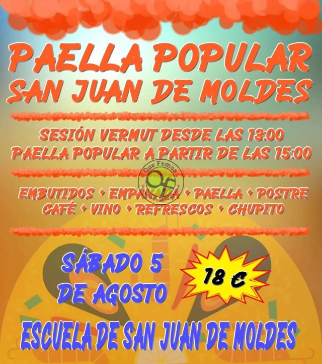 Paella popular en San Juan de Moldes