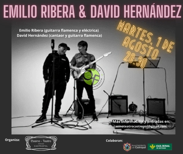 Emilio Ribera y David Hernández, protagonizan un brillante concierto en Castropol