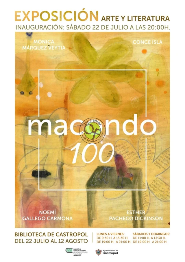 Exposición Macondo 100 en la Biblioteca de Castropol