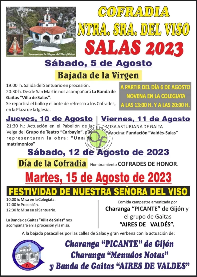 Fiestas de Nuestra Señora del Viso 2023 en Salas