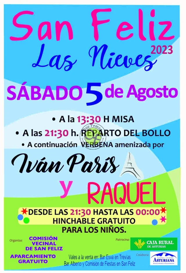 Fiesta de Las Nieves 2023 en San Feliz