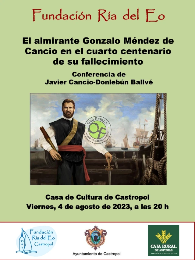 Conferencia sobre el almirante Gonzalo Méndez de Cancio en Castropol