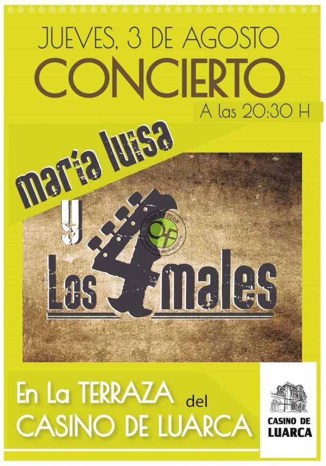 Concierto de María Luisa y Los 4 Males en el Casino de Luarca