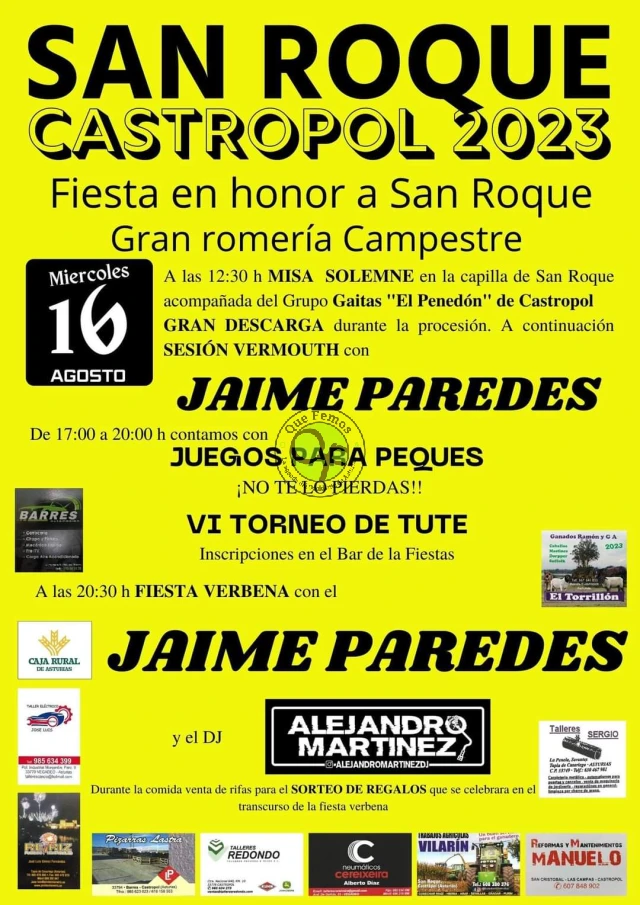 Fiesta de San Roque 2023 en Castropol