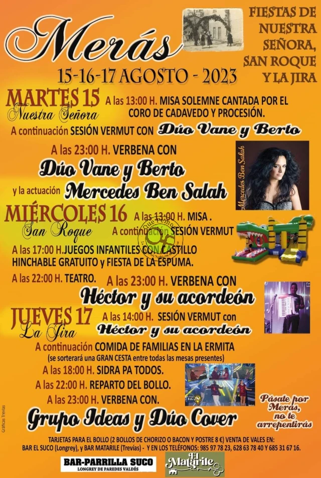 Fiestas de Nuestra Señora y San Roque 2023 en Merás