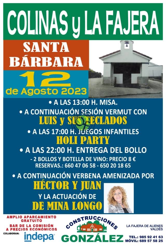 Fiesta de Santa Bárbara 2023 en Colinas y La Fajera