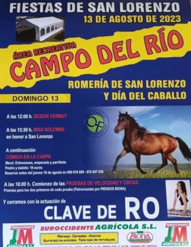 Romería de San Lorenzo 2023 en el Área Recreativa de Campo del Río