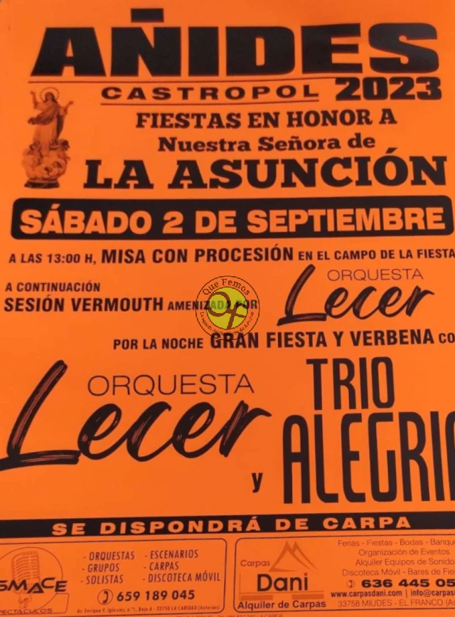 Fiestas de Nuestra Señora de la Asunción 2023 en Añides