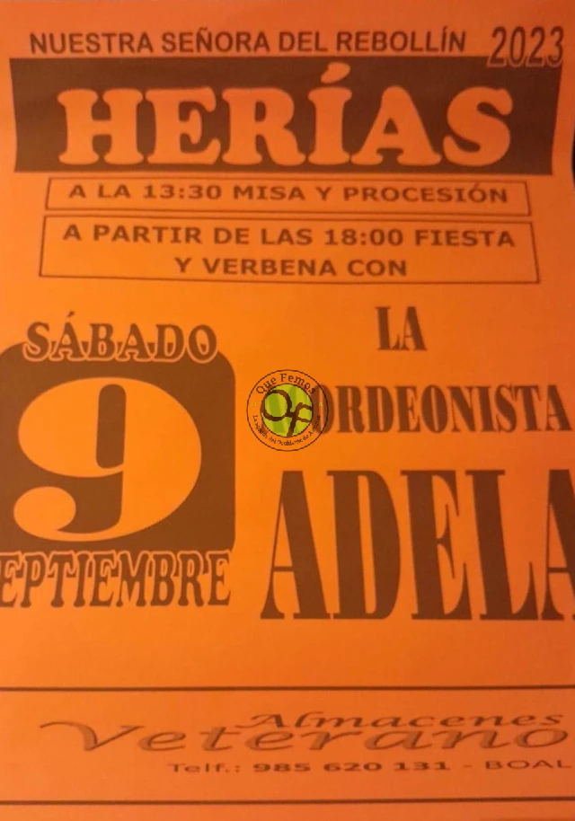 Fiesta de Nuestra Señora del Rebollín 2023 en Herías/Eirías