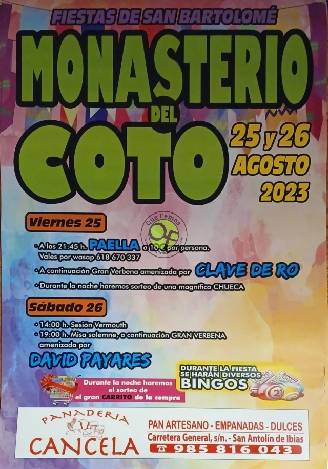 Fiestas de San Bartolomé 2023 en Monasterio del Coto