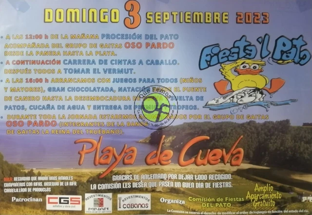 Fiesta del Pato 2023 en la playa de Cueva